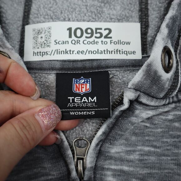 NFL Sweater Womens Small Gray Lightweight Casual New Orleans Saints Football - Picture 4 of 16